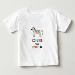 Niedliches Scandia Horse Baby T-shirt