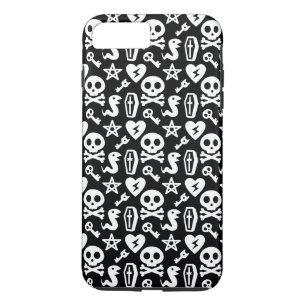 Niedliches Schädel- und Kreuzbein-Halloween-Muster Case-Mate iPhone Hülle