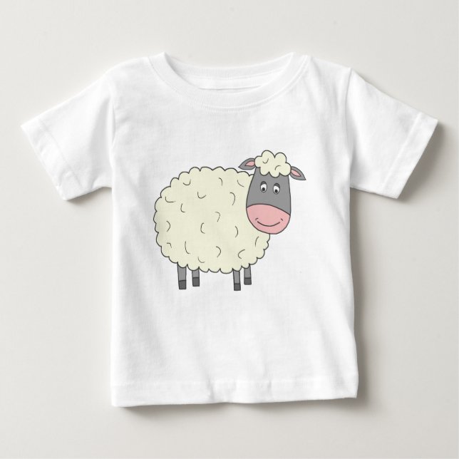 Niedliches Schaf Baby T-shirt (Vorderseite)