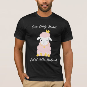 Niedliches Schaf-Eid Al Adha Mubarak für Mus T-Shirt