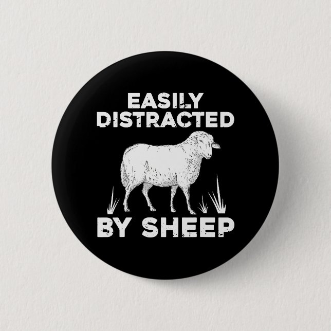 Niedliches Schaf für Lamm-Bauer Button (Vorderseite)