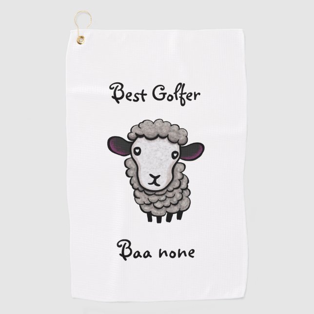 niedliches Schaf Golfhandtuch (Vorderseite)