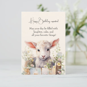 Niedliches Schaf in einer Schachtel