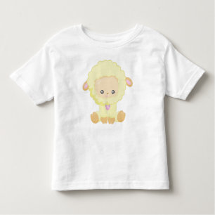 Niedliches Schaf, kleines Schaf, Babyschaf, gelbes Kleinkind T-shirt