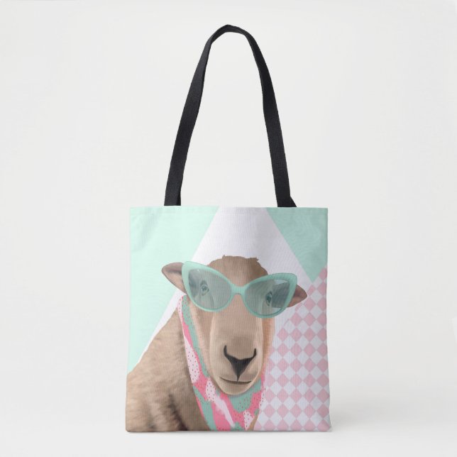 Niedliches Schaf mit Brille (Vorderseite)