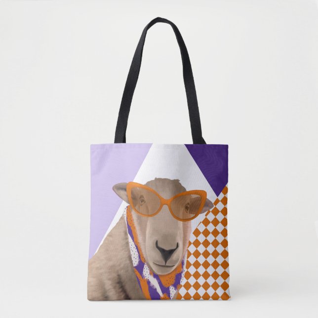 Niedliches Schaf mit Brille (Vorderseite)