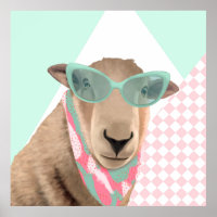 Niedliches Schaf mit Brille