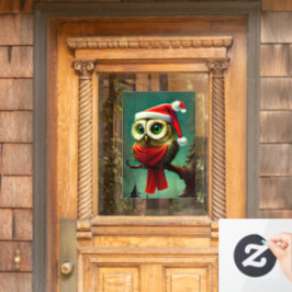 Niedliches Schaf Rustikales Viktorianisches Weihna Fensteraufkleber