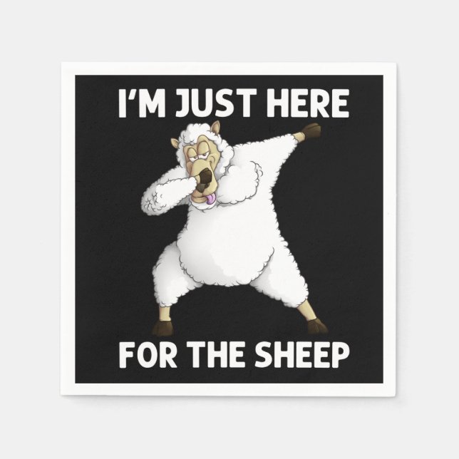 Niedliches Schaf Serviette (Vorderseite)