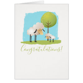 Niedliches Schaf- und Lamm-neues Baby