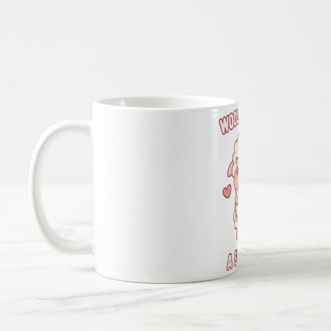 Niedliches Schafswollpullover, den du wie einen Pu Kaffeetasse (Links)