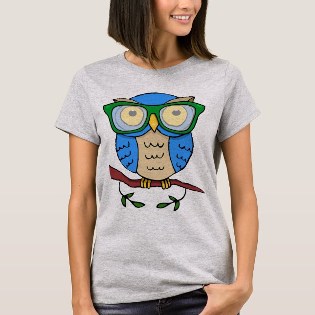 Niedliches Schälchen mit grüner Brille T-Shirt (Vorderseite)