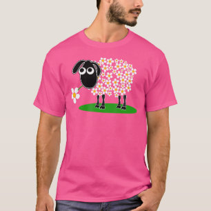 Niedliches Scheep mit Blume Ranch Schafe Bauer Sch T-Shirt