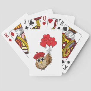 Niedliches Schellen mit Herzblasen Spielkarten