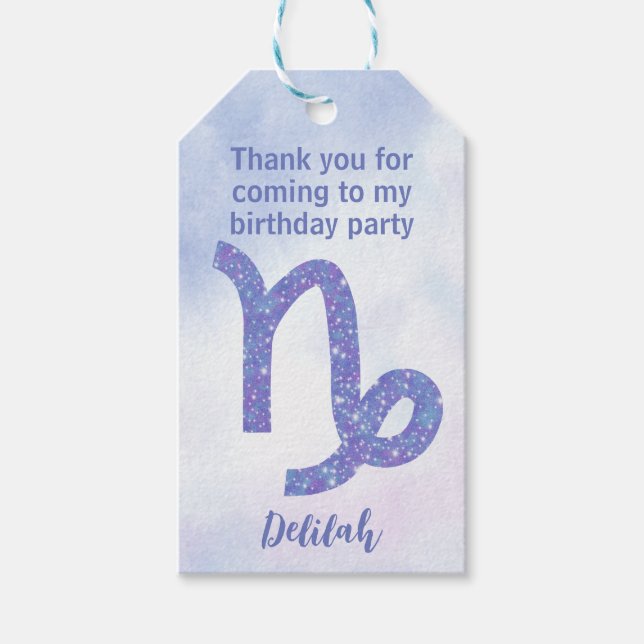 Niedliches Schild für Capricorn Astrologie Geschenkanhänger (Vorderseite)