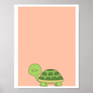 Niedliches Schildkrötenposter Poster