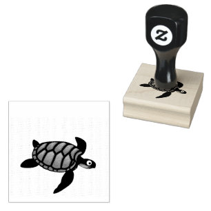 Niedliches Schildkrötenreptil Briefmarke aus Kau Gummistempel
