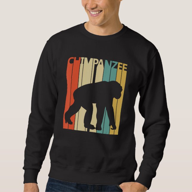 Niedliches Schimpanze Tier Sweatshirt (Vorderseite)