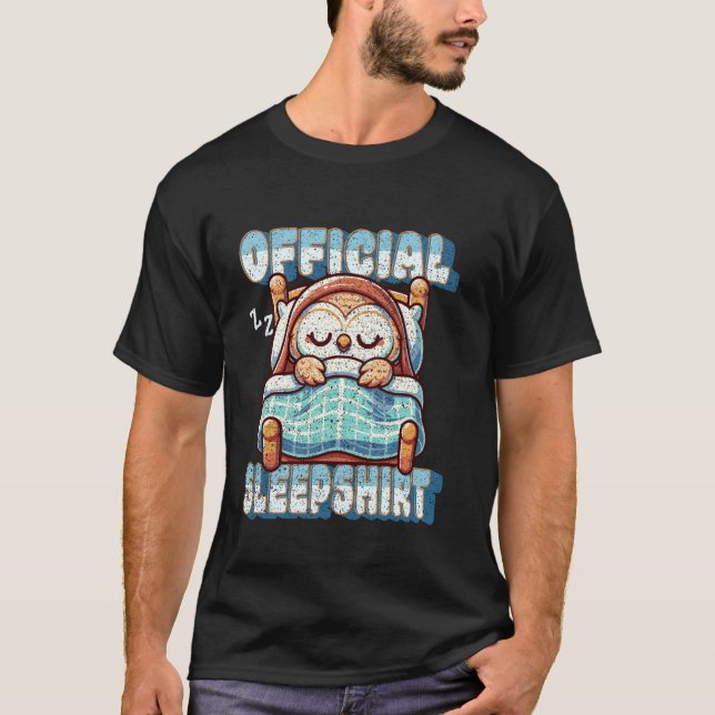 Niedliches Schlafabbild Offizieller Schlafschiff T-Shirt (Vorderseite)