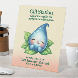 Niedliches Schlafen Baby Dewdrop Babydusche Gesche Sockelschild