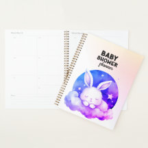 Niedliches Schlafen Bunny Baby Dusche
