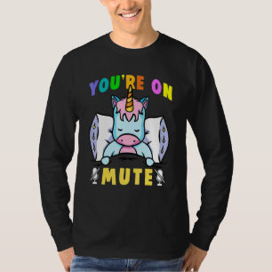 Niedliches Schlafen Einhorn Virtual Class Sie sind T-Shirt