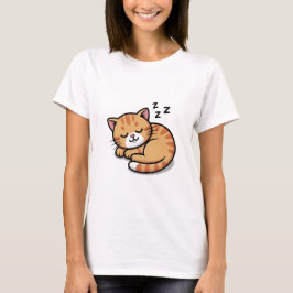Niedliches Schlafen Orange Tabby Katze Frauen T - T-Shirt