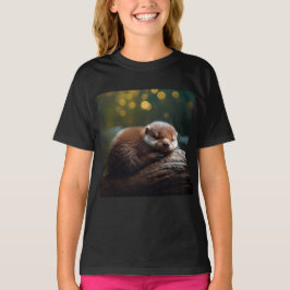 Niedliches Schlafen Otter T Shirt - Süße Tier Shir