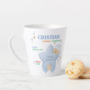 Niedliches Schlafen Teddy Bear Baby Boy Geburtsstu Milchtasse