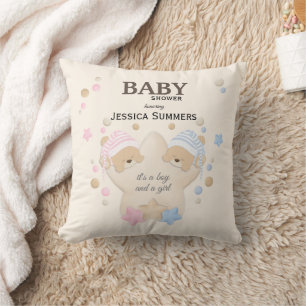 Niedliches Schlafen Teddy Bear Twins Baby Duschkop Kissen