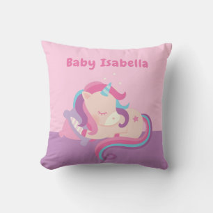 Niedliches Schlafen Unicorn Baby Girl Kinderzimmer Kissen