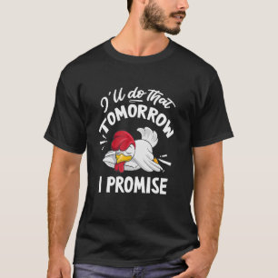 Niedliches Schlafhühnchen Grafische Frauen Männer  T-Shirt