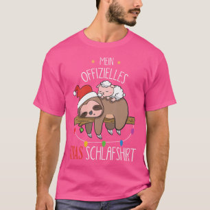 Niedliches Schlaftier mit Faultier und sie T-Shirt