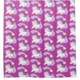 Niedliches Schlafunkorr mit farbenfroher Shooting  Duschvorhang