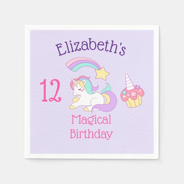 Niedliches Schlafunkorr mit farbenfroher Shooting  Serviette (Vorderseite)