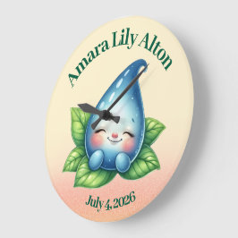 Niedliches Schlafzimmer mit Baby Dewdrop Kinderzim Große Wanduhr