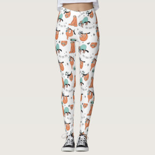 Niedliches Schlitzmuster Leggings