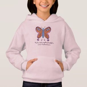 Niedliches Schmetterlingsdesign Ecclesiastes Bibel Hoodie