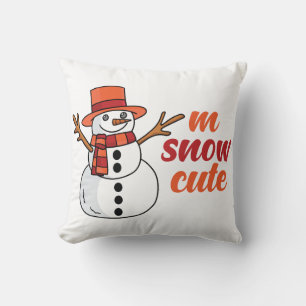 Niedliches Schneebollen Kissen
