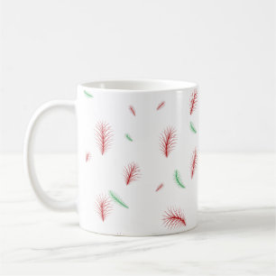 Niedliches Schneeflocken Wreath Xmas Baum Rotes gr Kaffeetasse