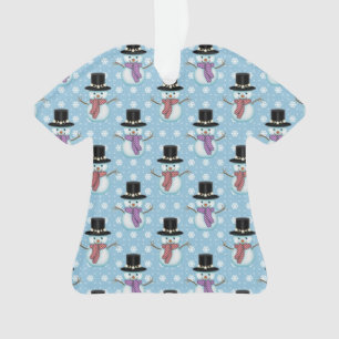 Niedliches Schneemann-Muster Ornament