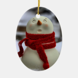 Niedliches Schneemann-Ornament Keramik Ornament
