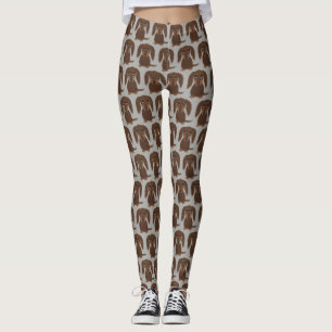 Niedliches Schokolade-Braun-Dackel-Muster Leggings