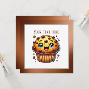 Niedliches Schokoladenmuffin Party Einladung