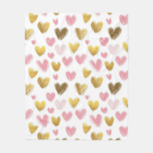 niedliches schönes Muster für den Valentinstag Fleecedecke
