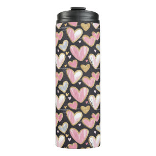 niedliches schönes Muster für den Valentinstag Thermosbecher