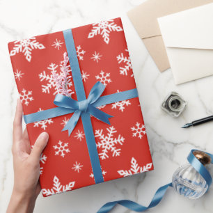 Niedliches schönes Weihnachtsschneeflockenmuster Geschenkpapier