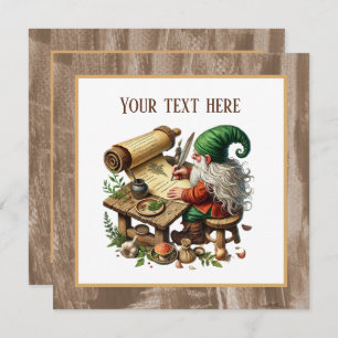 Niedliches Schreiben gnome Party Einladung