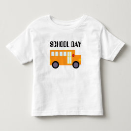 Niedliches Schulbus-Schultageskinderlange Hülse Kleinkind T-shirt