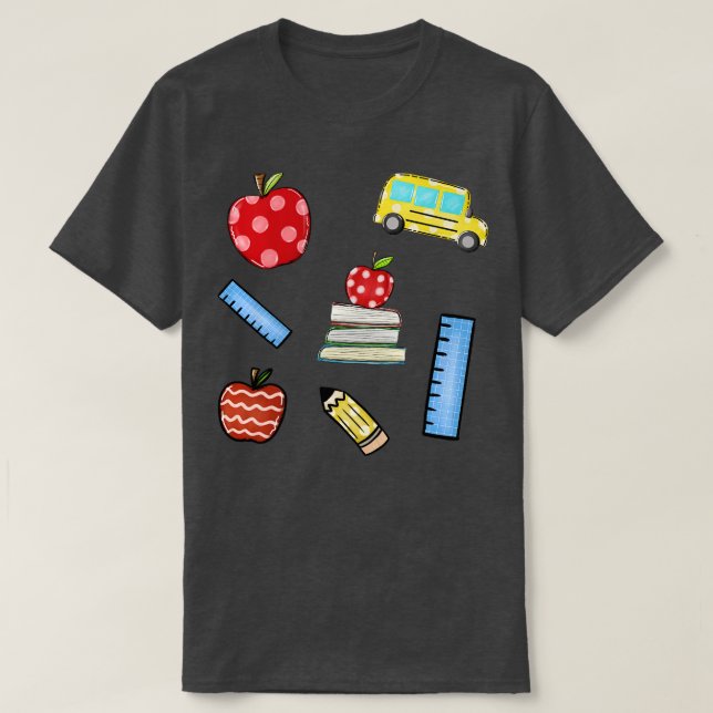 niedliches Schulleben T-Shirt (Design vorne)